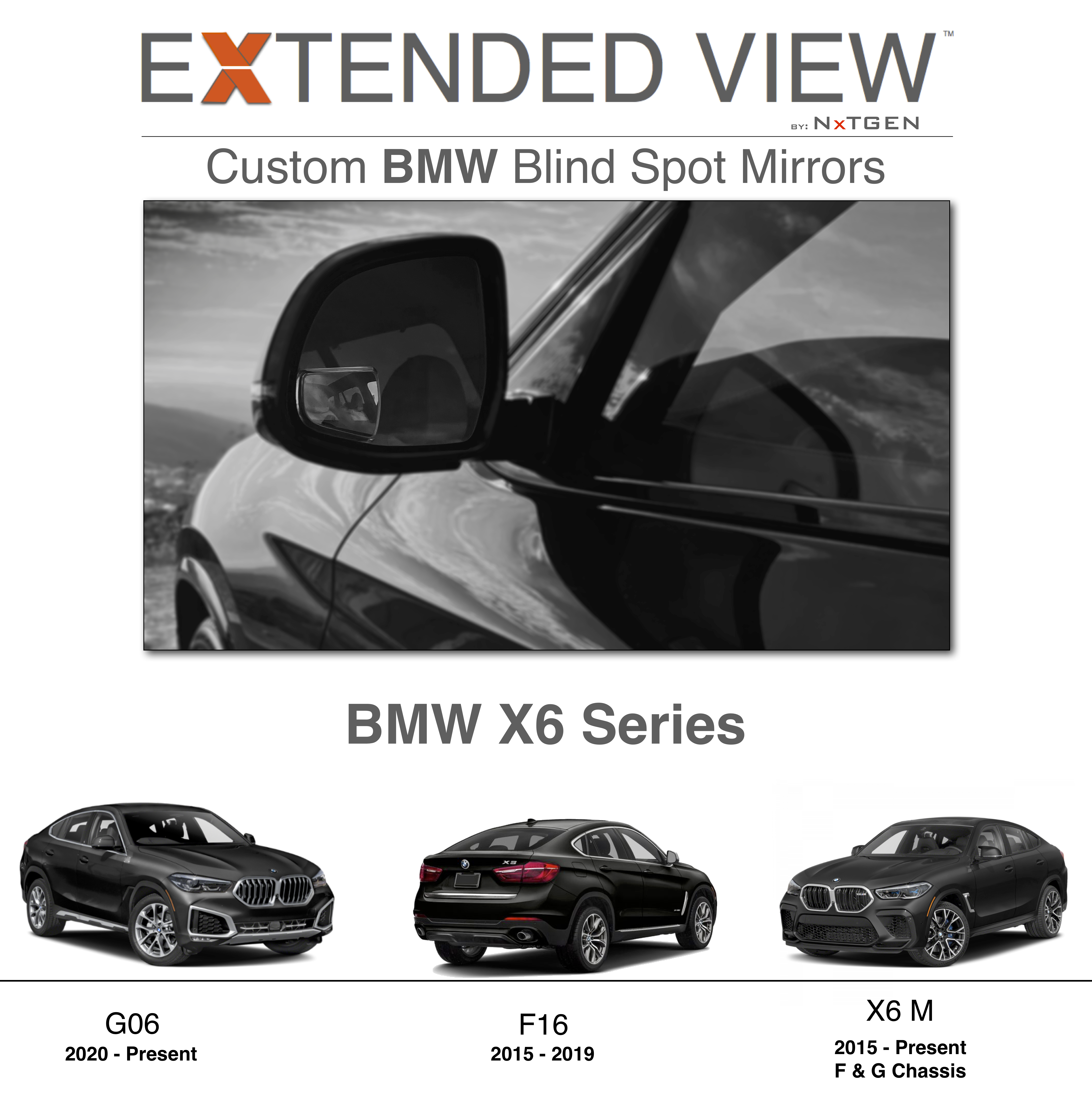 BMW X6 Blind Spot Mirrors | Extended View™