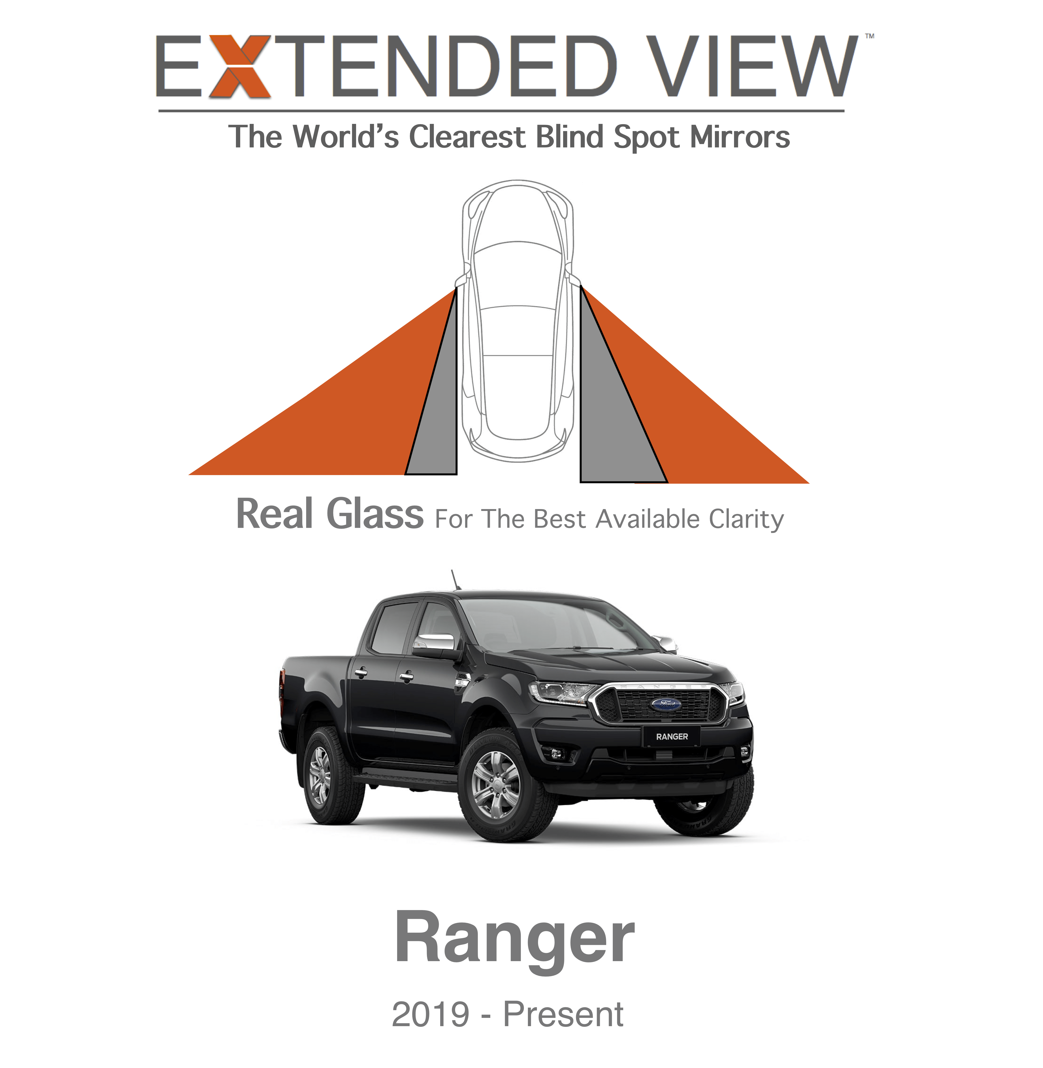 Ford Ranger Blind Spot Mirrors | Extended View™