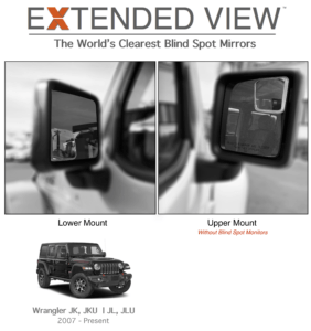 Jeep Wrangler Blind Spot Mirrors | Extended View™
