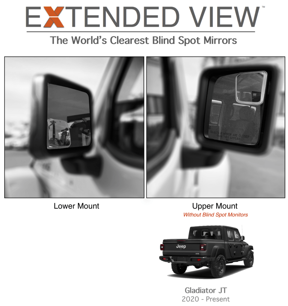 Jeep Gladiator Blind Spot Mirrors | Extended View™